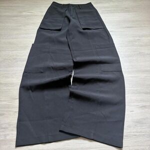 2000s Y2K Black Panel Style Dress Pants Wide Leg Grunge Fit